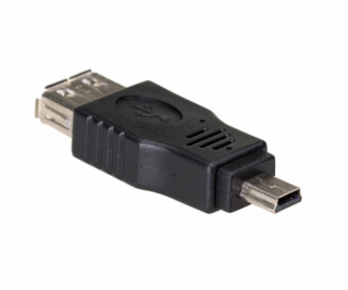 Akyga adaptér USB-AF/miniUSB-B (5-pin)/cerná