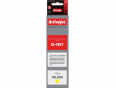 Activejet AC-G490Y atrament pre Canon printer; Canon GI-490Y replacement; Supreme; 70 ml; yellow