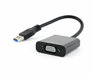 Gembird adaptér USB 3.0 (M) na VGA (F), černý, blistr