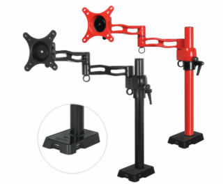 ARCTIC Z1 red - single monitor arm with USB Hub in