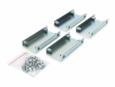 Connection set for Unique and Dynamic Basic racks, 4 pieces, galvanized, incl. screws steel brackets incl. screws