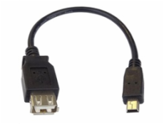 PremiumCord USB redukce kabel USB A/female - Mini 5pin USB/male 20cm OTG