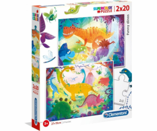 Clementoni Puzzle 2x20 dielikov Super Color - Legrační di...