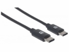 MANHATTAN kabel Hi-Speed USB-C, Type-C Male to Type-C Male, 2m, černý