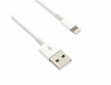 Kabel C-TECH USB 2.0 Lightning (IP5 a vyšší) nabíjecí a synchronizační kabel, 1m, bílý