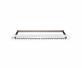 19  patchpanel pro max. 24 keystone,neosazený,1U,RAL 7035