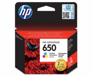 HP 650 ink cartridge tri-colour standard capacity 200 pag...