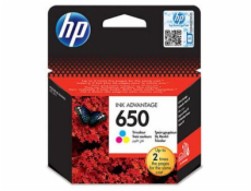 HP 650 ink cartridge tri-colour standard capacity 200 pages 1-pack Blister multi tag