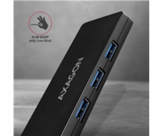 AXAGON HUE-G1A, 4x USB 3.2 Gen 1 SLIM hub, kabel Type-A 1...