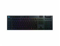 Logitech herní klávesnice G915 LIGHTSYNC RGB/ mechanická/ bezdrátová/ GL taktilní/ USB/ US layout/ Carbon