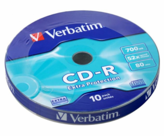 VERBATIM CD-R80 700MB/ 52x/ WRAP EXTRA PROTECTION/ 10pack...