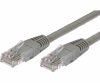 Kabel Patchcord miedziany kat.5e RJ45 UTP 0,5m szary