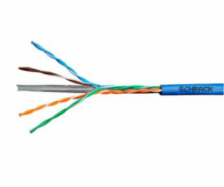 Kabel U/UTP Cat.6 4x2xAWG24 300 MHz, PVC modrý, Eca, 305m