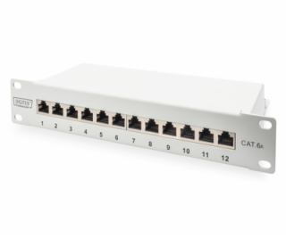 DIGITUS CAT 6A Patch Panel, stíněný, 12-portové pole se š...