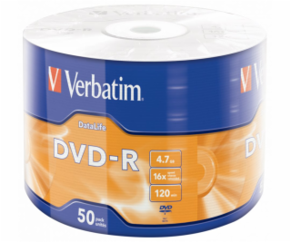 VERBATIM DVD-R DataLife 4,7GB/ 16x/ 50pack/ wrap