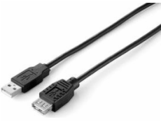 Kábel USB Equip USB-A - USB-A 3 m Czarny (128851)