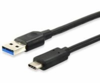 Kabel USB Equip USB-A - USB-C 1 m Czarny (12834107)