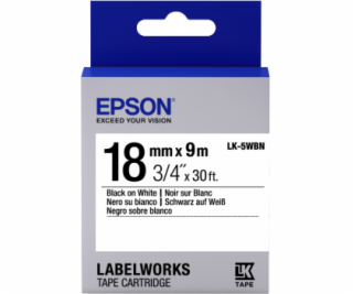 Epson Label Cartridge Standard LK-5WBN Black/White 18mm (9m)