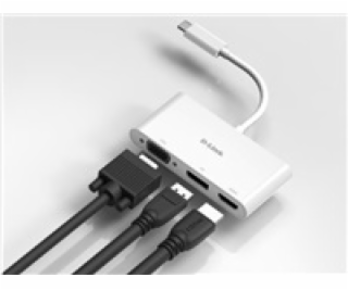 D-Link 3-in-1 USB-C to HDMI/VGA/DisplayPort Adapter