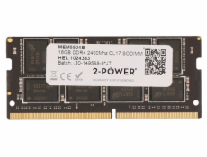 2-Power 16GB PC4-19200S 2400MHz DDR4 CL17 Non-ECC SoDIMM 2Rx8 (DOŽIVOTNÍ ZÁRUKA)