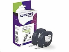 WECARE ARMOR páska kompatibilní s DYMO S0721510,Black/White,2*12mm*4m