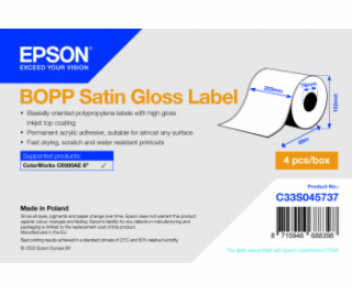 BOPP Satin Gloss Label Cont.R, 203mm x 68m