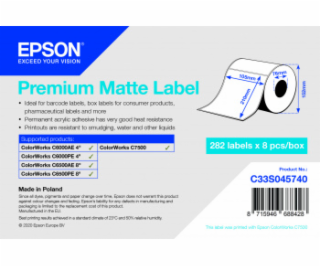 Premium Matte Label 105x210 mm, 282 lab