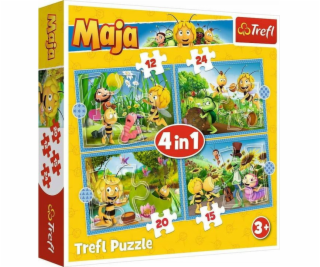 Trefl Puzzle 4w1 Przygody Pszczółki Mai