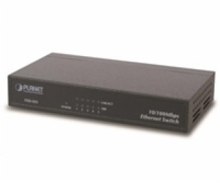 Planet FSD-503 switch 5x 10/100Base-TX, 10 , kov, fanless