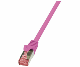 LogiLink Patchcord CAT6, S / FTP, PIMF, 0,25 m, růžový (C...