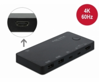 Delock HDMI / USB-C™ KVM Switch 4K 60 Hz s USB 2.0