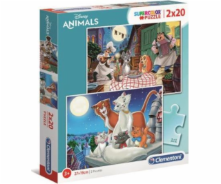 Clementoni Puzzle 2x20 dílků Disney Animals