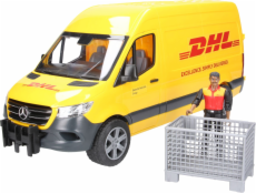 MB Sprinter DHL mit Fahrer, Modellfahrzeug