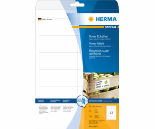 Herma Labels 10907, A4, 97 x 42,3 mm, extrémne lepivé, bi...