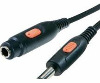 Kabel zdířka Jack 6,3mm - Jack 6,3mm 5m černá