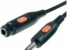 Kabel zdířka Jack 6,3mm - Jack 6,3mm 5m černá