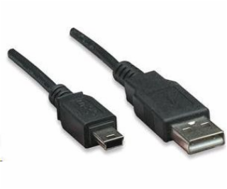 Kábel USB Manhattan USB-A - miniUSB 1.8 m Czarny (333375)