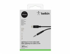 Belkin kabel Lightning - 3,5mm jack, 0,9m  - černý