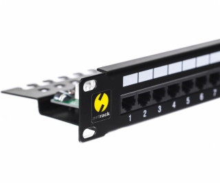 NetRack Patch panel 19 24-porty Kat. 6 UTP Czarny (104-08)