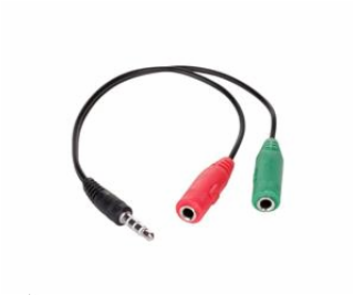 Kabel Akyga Jack 3.5mm - Jack 3.5mm x2 0.15m czarny (AK-A...