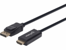 Kabel Manhattan DisplayPort - HDMI 3m czarny (153188)