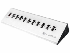 USB HUB LogiLink, stolní 10xUSB 2.0 s napájením (UA0226)