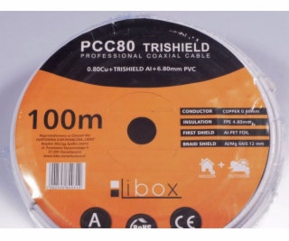 Libox Kábel koncentricový PCC80 100m coaxial cable RG-6/U...