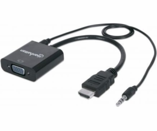 Adaptér AV Manhattan HDMI - D-Sub (VGA) + Jack 3.5mm czar...