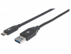 Kábel USB Manhattan USB-A - USB-C 2 m Czarny (354974)