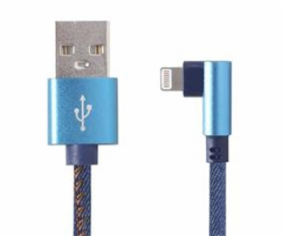 Gembird nabíjecí kabel Lightning 8-pin (M) 90° na USB 2.0...