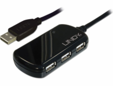 Lindy USB 2.0 Aktivverlängerungshub Pre 8m, USB-Hub 42781