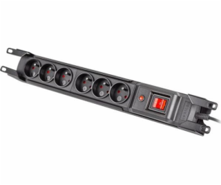 Listwa przeciwprzepięciowa rack 19cali M6 1,5m 6x230v cza...