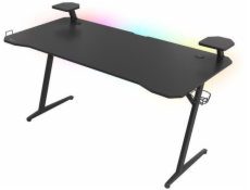 Genesis Holm 510 RGB - herní stůl s RGB podsvícením, 160x75cm, 3xUSB 3.0, bezdrátová nabíječka