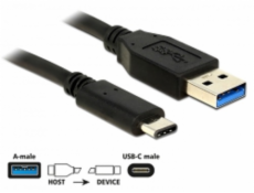 Delock Kabel SuperSpeed USB 10 Gbps (USB 3.1, Gen 2) Typ A samec > USB Type-C™ samec 0,5 m černý